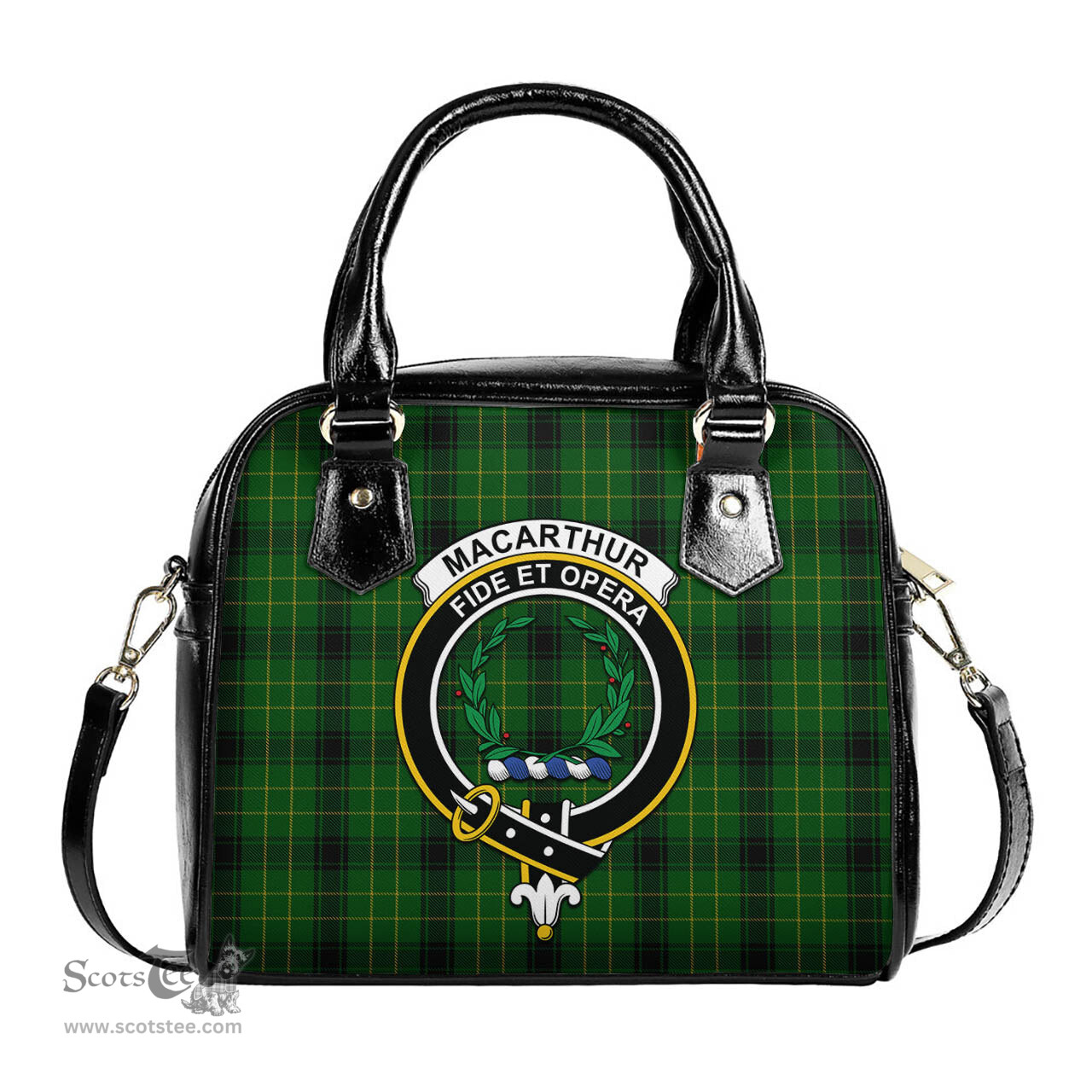 Scottish MacArthur Highland Tartan Shoulder Handbags with Family Crest Scottish Plaid Tartan Plaid - ScotsTee - scotstee.com