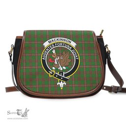 Scottish MacKinnon Hunting Modern Tartan Saddle Crossbody Bag with Family Crest Scottish Plaid Tartan Plaid - ScotsTee - scotstee.com