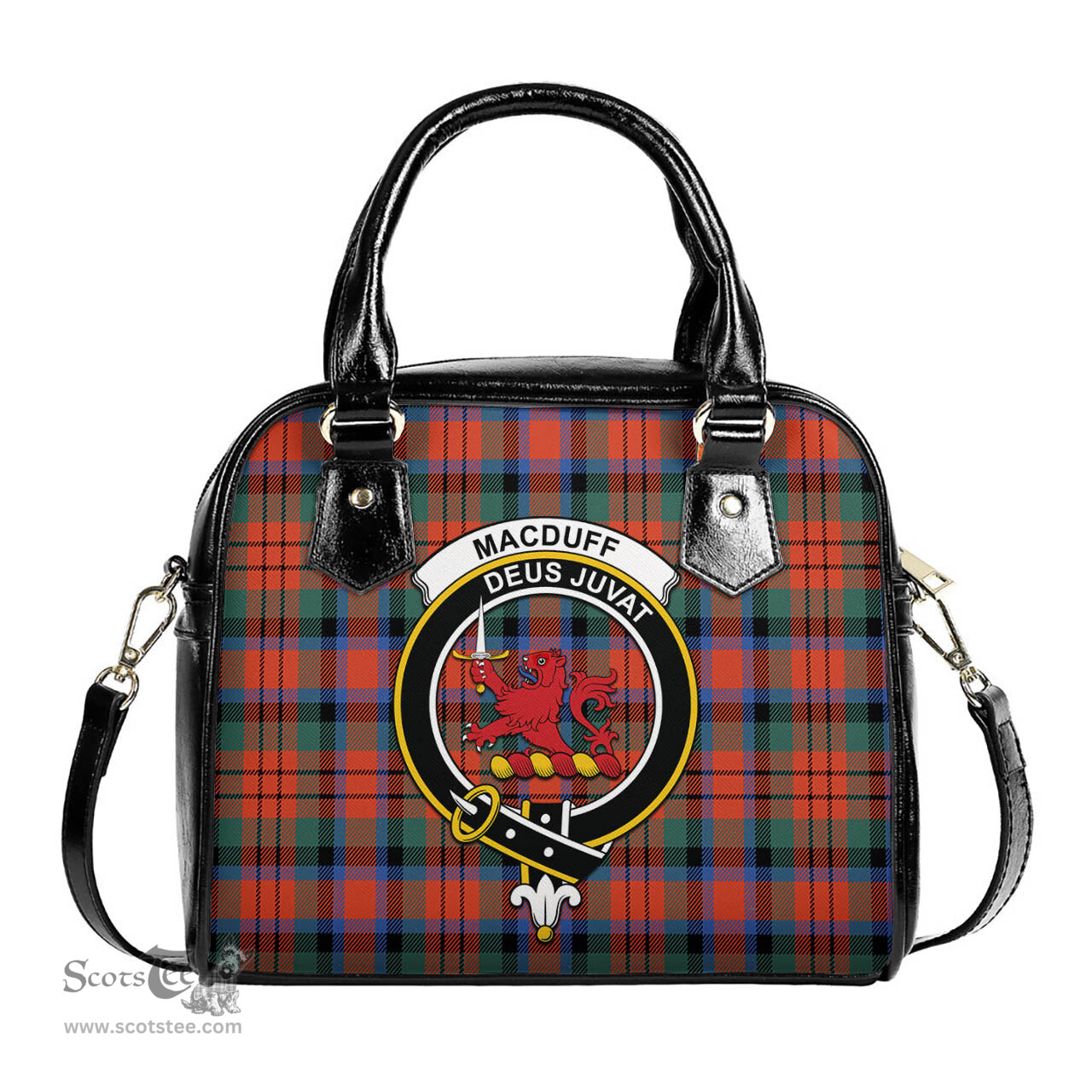 Scottish MacDuff Ancient Tartan Shoulder Handbags with Family Crest Scottish Plaid Tartan Plaid - ScotsTee - scotstee.com
