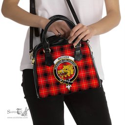 Scottish MacIver Modern Tartan Shoulder Handbags with Family Crest Scottish Plaid Tartan Plaid - ScotsTee - scotstee.com