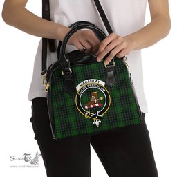 Scottish MacAulay Hunting Tartan Shoulder Handbags with Family Crest Scottish Plaid Tartan Plaid - ScotsTee - scotstee.com
