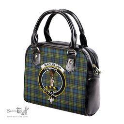 Scottish MacLellan Ancient Tartan Shoulder Handbags with Family Crest Scottish Plaid Tartan Plaid - ScotsTee - scotstee.com