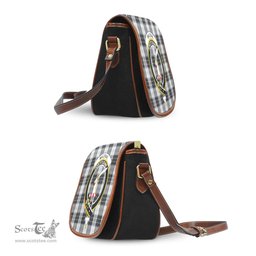 Scottish MacRae Dress Tartan Saddle Crossbody Bag with Family Crest Scottish Plaid Tartan Plaid - ScotsTee - scotstee.com