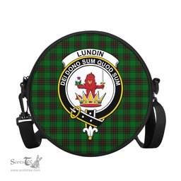 Scottish Lundin Tartan Round Crossbody Bags - Round Purse with Family Crest Scottish Plaid Tartan Plaid - ScotsTee - scotstee.com