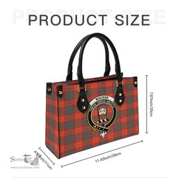 Scottish MacNab Ancient Tartan Leather Bag for Women with Family Crest Scottish Plaid Tartan Plaid - ScotsTee - scotstee.com