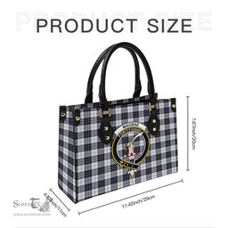 Scottish MacRae Dress Modern Tartan Leather Bag for Women with Family Crest Scottish Plaid Tartan Plaid - ScotsTee - scotstee.com