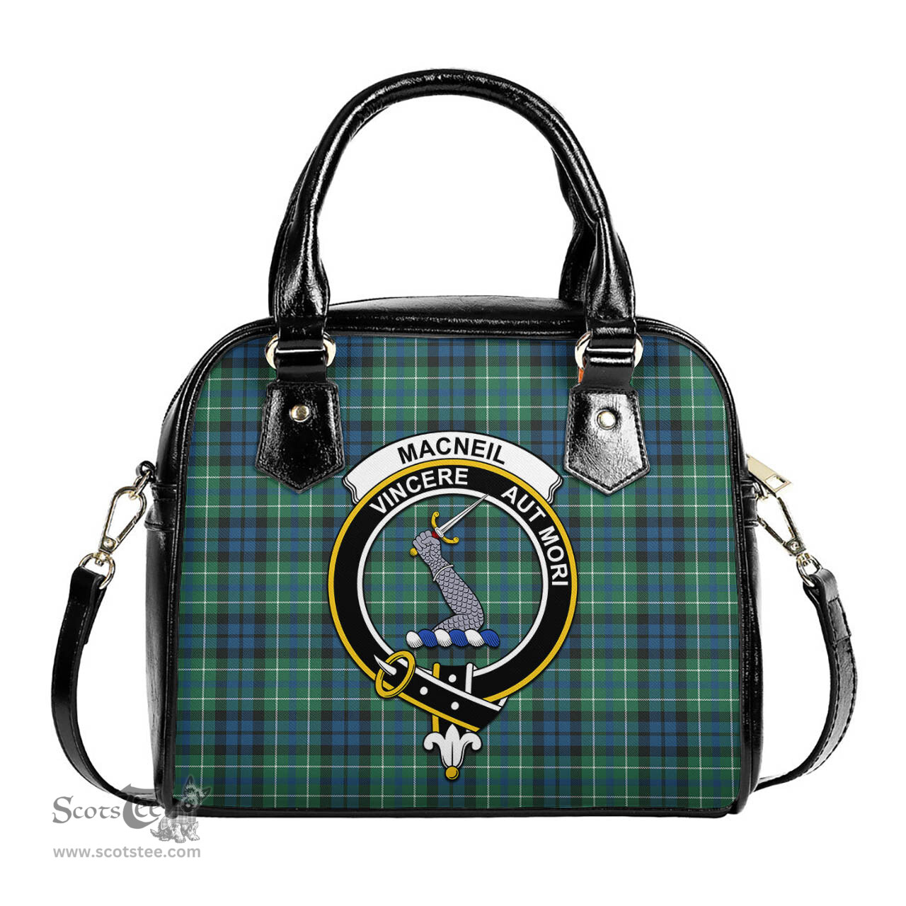 Scottish MacNeil of Colonsay Ancient Tartan Shoulder Handbags with Family Crest Scottish Plaid Tartan Plaid - ScotsTee - scotstee.com
