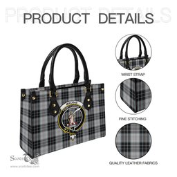 Scottish MacRae Dress Tartan Leather Bag for Women with Family Crest Scottish Plaid Tartan Plaid - ScotsTee - scotstee.com