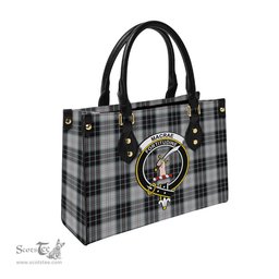 Scottish MacRae Dress Tartan Leather Bag for Women with Family Crest Scottish Plaid Tartan Plaid - ScotsTee - scotstee.com