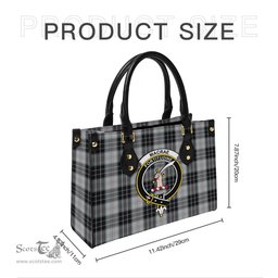Scottish MacRae Dress Tartan Leather Bag for Women with Family Crest Scottish Plaid Tartan Plaid - ScotsTee - scotstee.com
