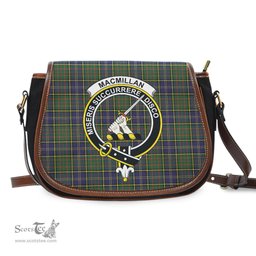 Scottish MacMillan Hunting Modern Tartan Saddle Crossbody Bag with Family Crest Scottish Plaid Tartan Plaid - ScotsTee - scotstee.com