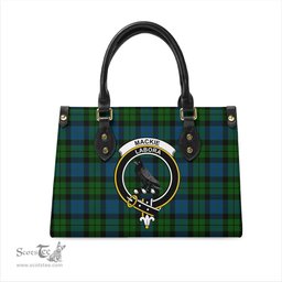Scottish MacKie Tartan Leather Bag for Women with Family Crest Scottish Plaid Tartan Plaid - ScotsTee - scotstee.com