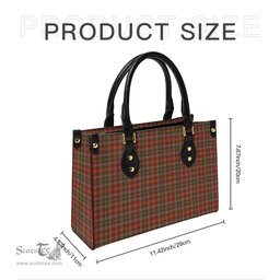 Scottish MacKintosh Hunting Weathered Tartan Leather Bag for Women Scottish Plaid Tartan Plaid - ScotsTee - scotstee.com