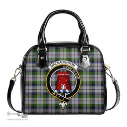 Scottish MacNaughton Dress Tartan Shoulder Handbags with Family Crest Scottish Plaid Tartan Plaid - ScotsTee - scotstee.com