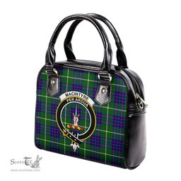 Scottish MacIntyre Hunting Modern Tartan Shoulder Handbags with Family Crest Scottish Plaid Tartan Plaid - ScotsTee - scotstee.com