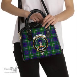 Scottish MacIntyre Hunting Modern Tartan Shoulder Handbags with Family Crest Scottish Plaid Tartan Plaid - ScotsTee - scotstee.com