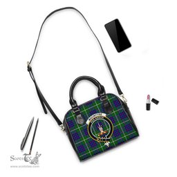 Scottish MacIntyre Hunting Modern Tartan Shoulder Handbags with Family Crest Scottish Plaid Tartan Plaid - ScotsTee - scotstee.com
