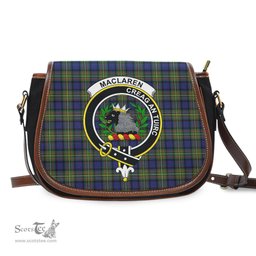 Scottish MacLaren Modern Tartan Saddle Crossbody Bag with Family Crest Scottish Plaid Tartan Plaid - ScotsTee - scotstee.com