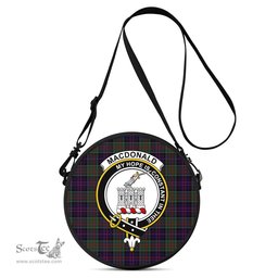 Scottish MacDonald of Clan Ranald Tartan Round Crossbody Bags - Round Purse with Family Crest Scottish Plaid Tartan Plaid - ScotsTee - scotstee.com