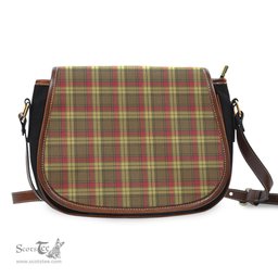Scottish MacMillan Old Weathered Tartan Saddle Crossbody Bag Scottish Plaid Tartan Plaid - ScotsTee - scotstee.com