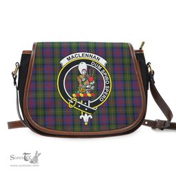 Scottish MacLennan Tartan Saddle Crossbody Bag with Family Crest Scottish Plaid Tartan Plaid - ScotsTee - scotstee.com