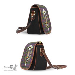 Scottish MacLennan Tartan Saddle Crossbody Bag with Family Crest Scottish Plaid Tartan Plaid - ScotsTee - scotstee.com