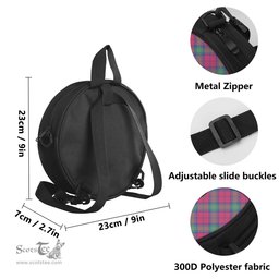 Scottish Lindsay Ancient Tartan Round Crossbody Bags - Round Purse with Family Crest Scottish Plaid Tartan Plaid - ScotsTee - scotstee.com