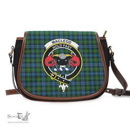 Scottish MacLeod of Skye Tartan Saddle Crossbody Bag with Family Crest Scottish Plaid Tartan Plaid - ScotsTee - scotstee.com