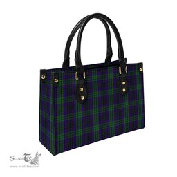 Scottish Lumsden Green Tartan Leather Bag for Women Scottish Plaid Tartan Plaid - ScotsTee - scotstee.com