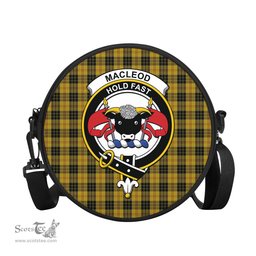 Scottish MacLeod Tartan Round Crossbody Bags - Round Purse with Family Crest Scottish Plaid Tartan Plaid - ScotsTee - scotstee.com