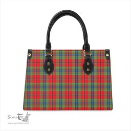 Scottish MacLean of Duart Modern Tartan Leather Bag for Women Scottish Plaid Tartan Plaid - ScotsTee - scotstee.com