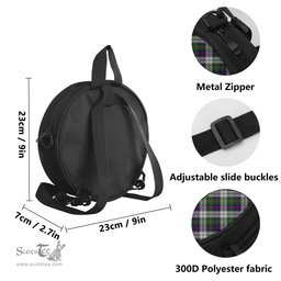 Scottish MacCallum Dress Tartan Round Crossbody Bags - Round Purse with Family Crest Scottish Plaid Tartan Plaid - ScotsTee - scotstee.com
