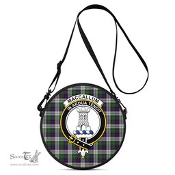 Scottish MacCallum Dress Tartan Round Crossbody Bags - Round Purse with Family Crest Scottish Plaid Tartan Plaid - ScotsTee - scotstee.com