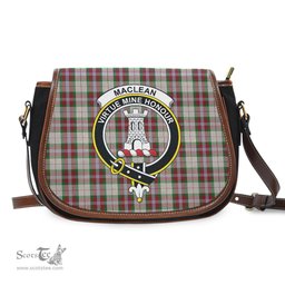 Scottish MacLean Dress Tartan Saddle Crossbody Bag with Family Crest Scottish Plaid Tartan Plaid - ScotsTee - scotstee.com