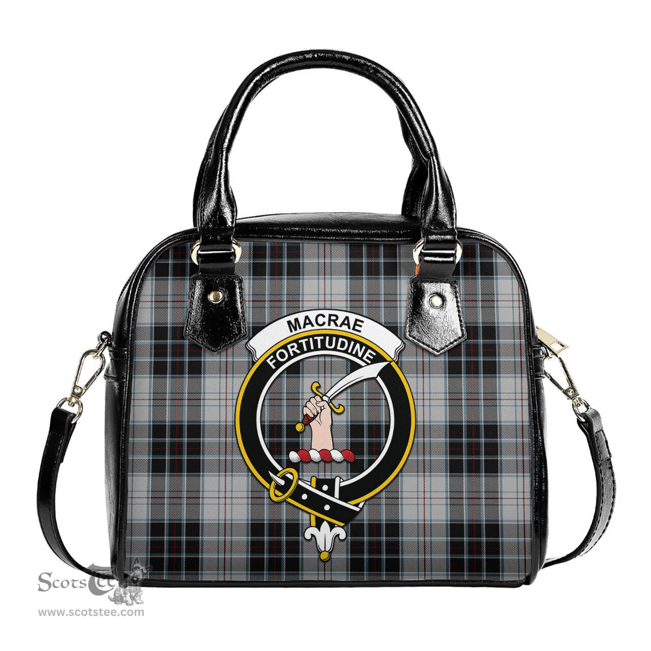 Scottish MacRae Dress Tartan Shoulder Handbags with Family Crest Scottish Plaid Tartan Plaid - ScotsTee - scotstee.com