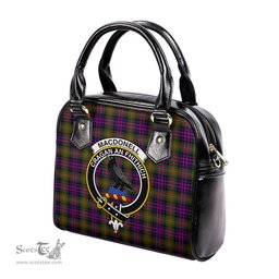 Scottish MacDonell of Glengarry Modern Tartan Shoulder Handbags with Family Crest Scottish Plaid Tartan Plaid - ScotsTee - scotstee.com