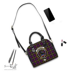 Scottish MacDonell of Glengarry Modern Tartan Shoulder Handbags with Family Crest Scottish Plaid Tartan Plaid - ScotsTee - scotstee.com