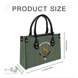Scottish MacKintosh Hunting Ancient Tartan Leather Bag for Women with Family Crest Scottish Plaid Tartan Plaid - ScotsTee - scotstee.com