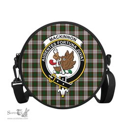 Scottish MacKinnon Dress Tartan Round Crossbody Bags - Round Purse with Family Crest Scottish Plaid Tartan Plaid - ScotsTee - scotstee.com