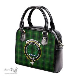 Scottish MacArthur Tartan Shoulder Handbags with Family Crest Scottish Plaid Tartan Plaid - ScotsTee - scotstee.com