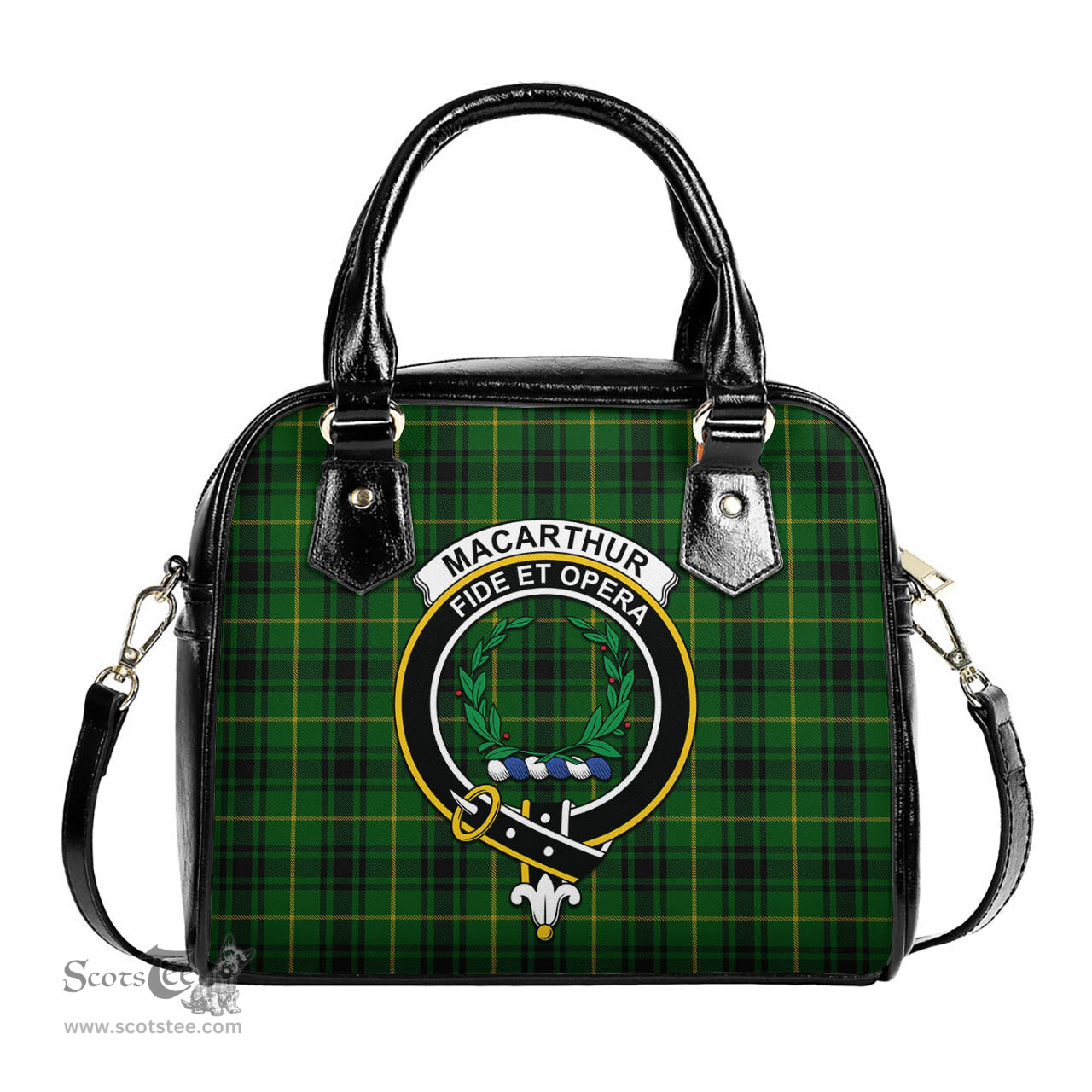 Scottish MacArthur Tartan Shoulder Handbags with Family Crest Scottish Plaid Tartan Plaid - ScotsTee - scotstee.com