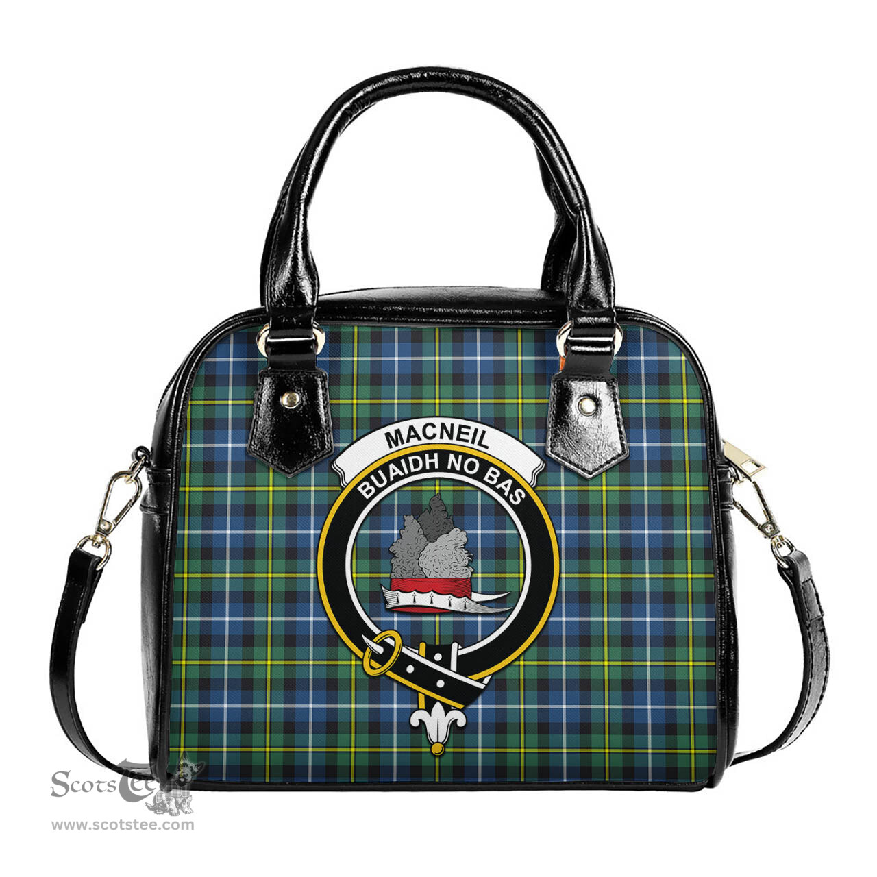 Scottish MacNeil of Barra Ancient Tartan Shoulder Handbags with Family Crest Scottish Plaid Tartan Plaid - ScotsTee - scotstee.com