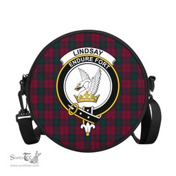 Scottish Lindsay Tartan Round Crossbody Bags - Round Purse with Family Crest Scottish Plaid Tartan Plaid - ScotsTee - scotstee.com