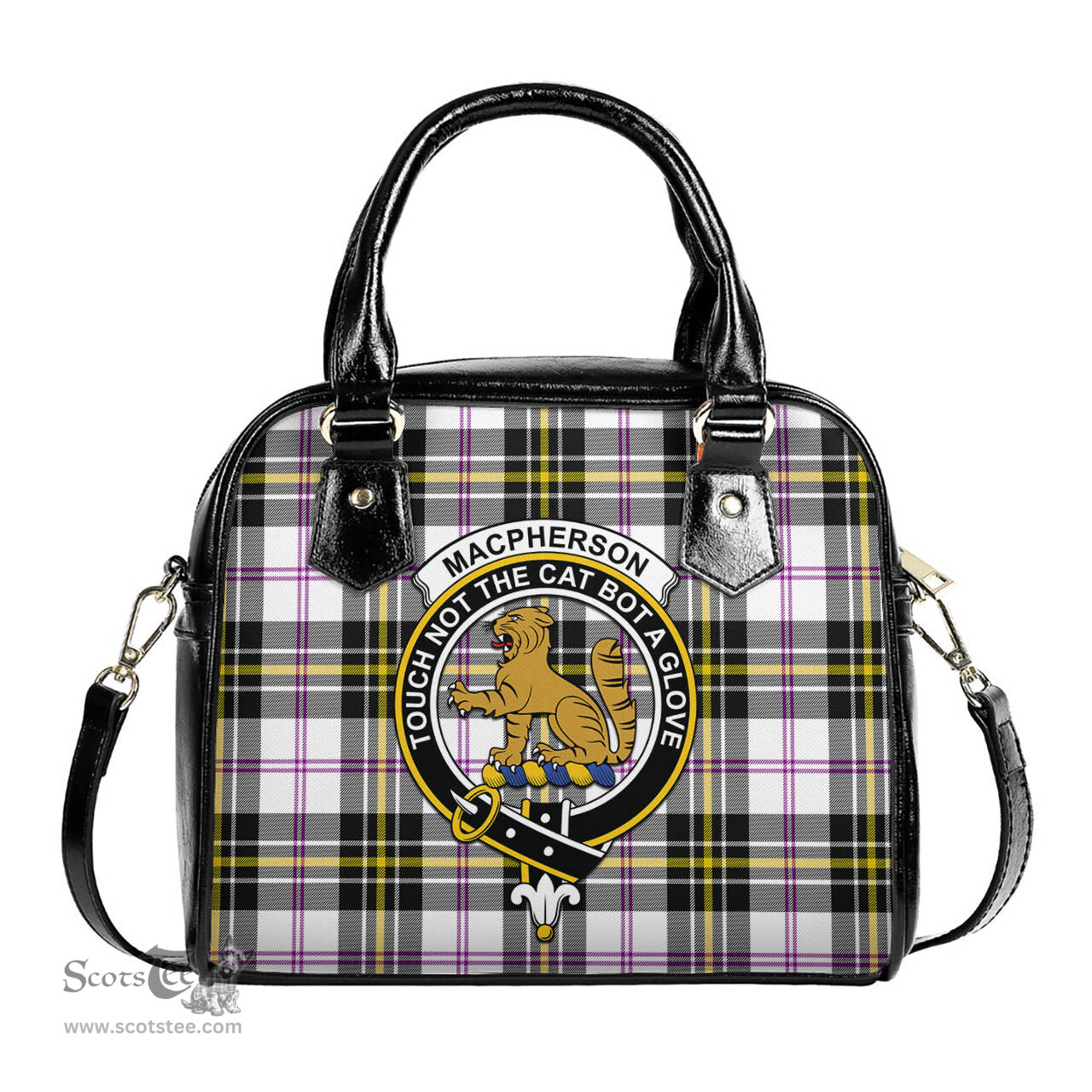Scottish MacPherson Dress Modern Tartan Shoulder Handbags with Family Crest Scottish Plaid Tartan Plaid - ScotsTee - scotstee.com