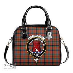 Scottish MacNaughton Ancient Tartan Shoulder Handbags with Family Crest Scottish Plaid Tartan Plaid - ScotsTee - scotstee.com