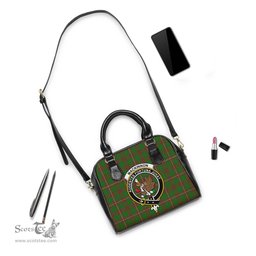 Scottish MacKinnon Hunting Modern Tartan Shoulder Handbags with Family Crest Scottish Plaid Tartan Plaid - ScotsTee - scotstee.com