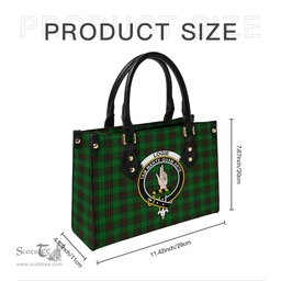 Scottish Logie Tartan Leather Bag for Women with Family Crest Scottish Plaid Tartan Plaid - ScotsTee - scotstee.com