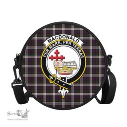 Scottish MacDonald Dress Tartan Round Crossbody Bags - Round Purse with Family Crest Scottish Plaid Tartan Plaid - ScotsTee - scotstee.com