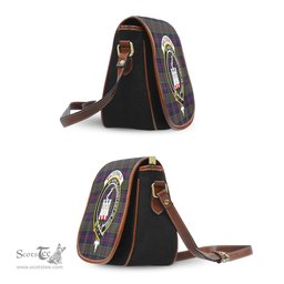 Scottish MacDonald of Clan Ranald Tartan Saddle Crossbody Bag with Family Crest Scottish Plaid Tartan Plaid - ScotsTee - scotstee.com