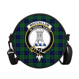 Scottish MacCallum Modern Tartan Round Crossbody Bags - Round Purse with Family Crest Scottish Plaid Tartan Plaid - ScotsTee - scotstee.com